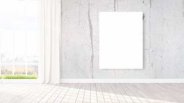 Modern iç boş çerçeve ile. 3D render
