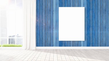 Modern iç boş çerçeve ile. 3D render