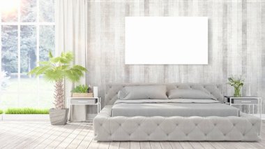 Modern iç boş çerçeve ile. 3D render