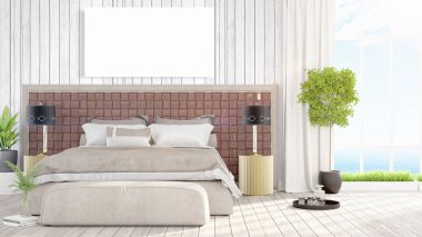 Modern iç boş çerçeve ile. 3D render