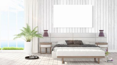 Modern iç boş çerçeve ile. 3D render
