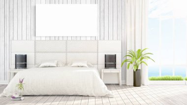 Modern iç boş çerçeve ile. 3D render