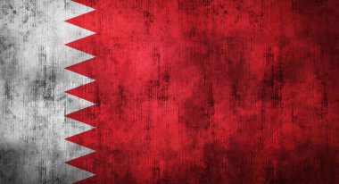 Grunge Bahreyn bayrağı buruşuk. 3D render