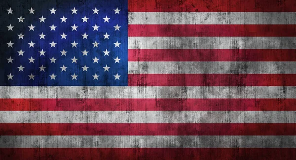 Grunge crumpled american flag. 3d rendering — Stock Photo, Image