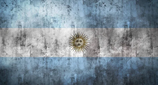Grunge Arjantin bayrağı buruşuk. 3D render — Stok fotoğraf