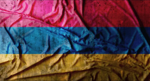 Grunge arrugó la bandera de Armenia. renderizado 3d — Foto de Stock