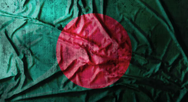 Grunge zerknitterte Bangladesh-Flagge. 3D-Darstellung — Stockfoto