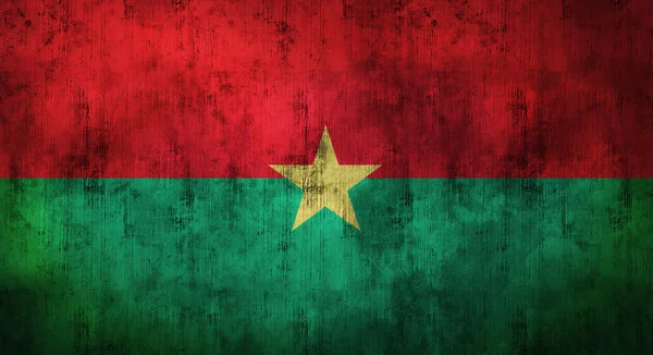 Grunge zerknüllte Burkinaflagge. 3D-Darstellung — Stockfoto
