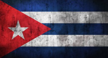 Grunge Küba bayrağı buruşuk. 3D render