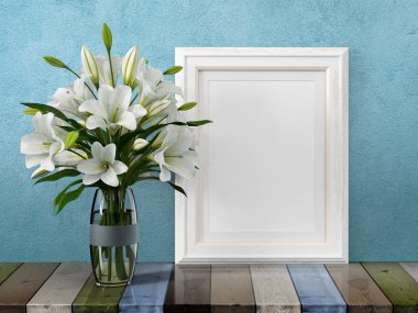 Boş çerçeve alay. 3D render