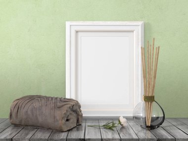 Boş çerçeve alay. 3D render