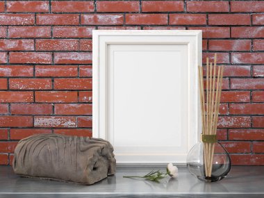 Boş çerçeve alay. 3D render