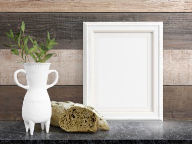 Boş çerçeve alay. 3D render