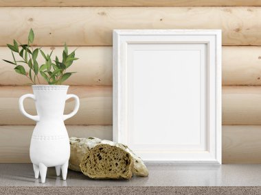 Boş çerçeve alay. 3D render