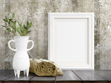 Boş çerçeve alay. 3D render