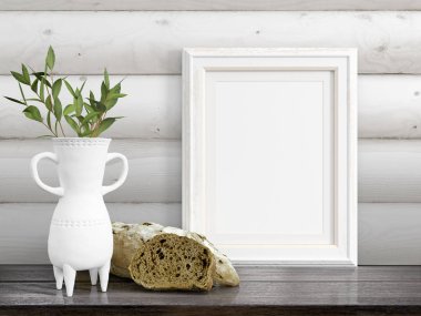 Boş çerçeve alay. 3D render