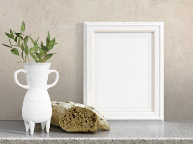 Boş çerçeve alay. 3D render