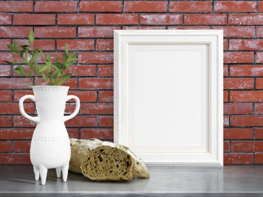 Boş çerçeve alay. 3D render