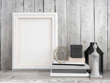 Boş çerçeve alay. 3D render