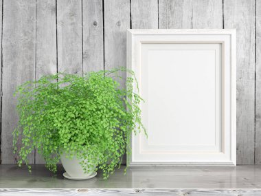 Boş çerçeve alay. 3D render