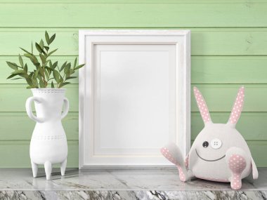 Boş çerçeve alay. 3D render