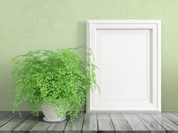 Mock up blank frame. 3d rendering — Stock Photo, Image