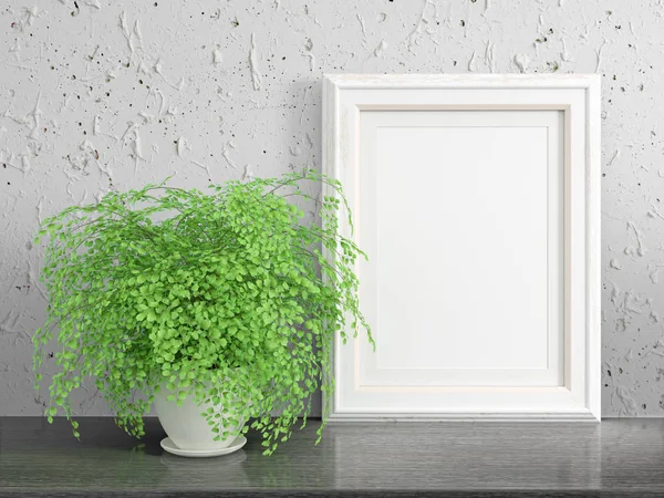 Mock up blank frame. 3d rendering — Stock Photo, Image