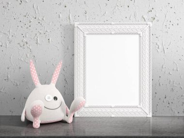 Boş çerçeve alay. 3D render