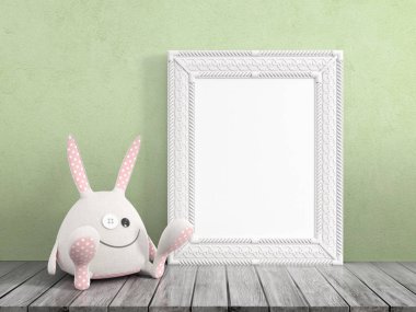 Boş çerçeve alay. 3D render