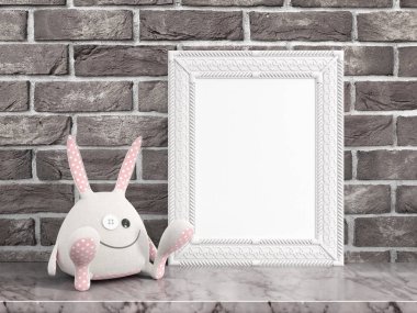 Boş çerçeve alay. 3D render