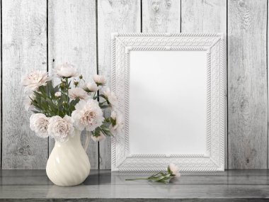 Boş çerçeve alay. 3D render