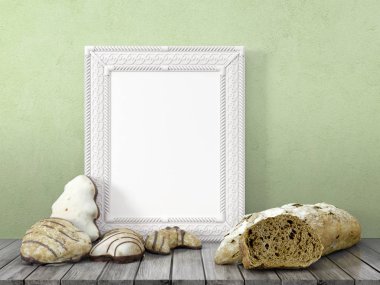 Boş çerçeve alay. 3D render