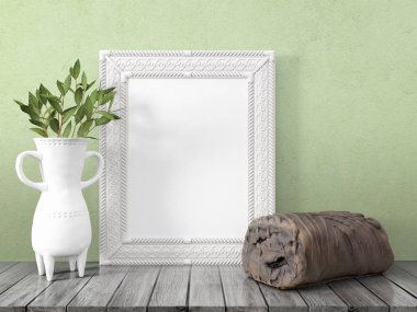 Boş çerçeve alay. 3D render