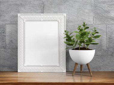 Boş çerçeve alay. 3D render