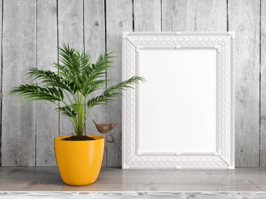 Boş çerçeve alay. 3D render
