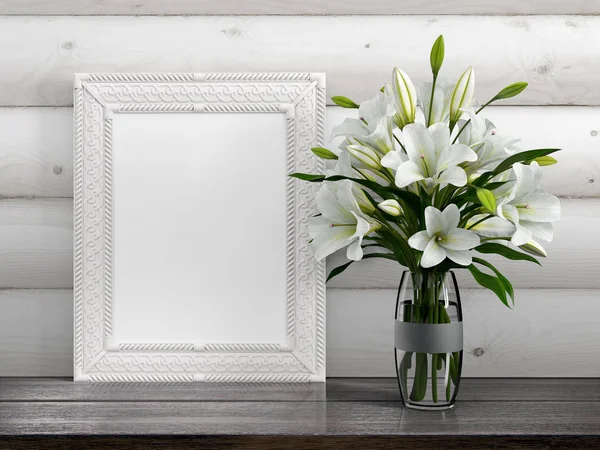 Mock up leeg frame. 3D-rendering — Stockfoto