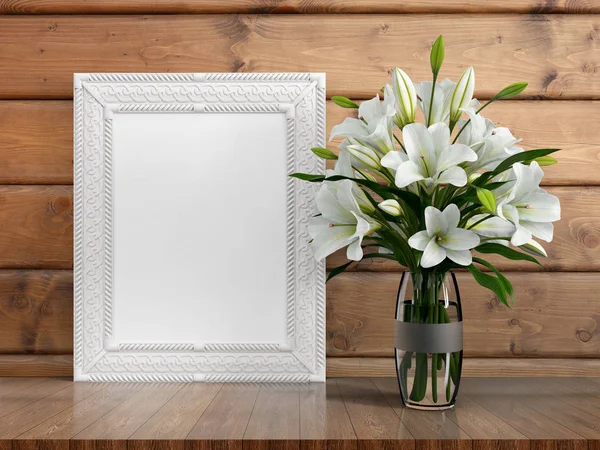 Mock up leeg frame. 3D-rendering — Stockfoto