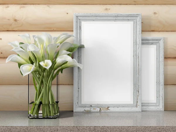 Mock up leeg frame. 3D-rendering — Stockfoto