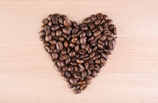 Heart coffee frame made of coffee beans