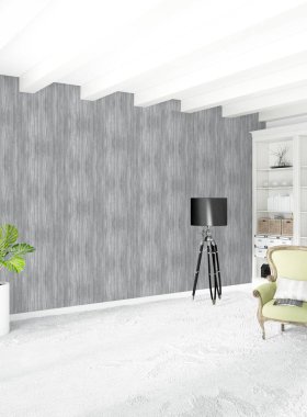 Modern çatı iç yatak odası veya oturma odası alanı ile eklektik duvar ile. 3D render.