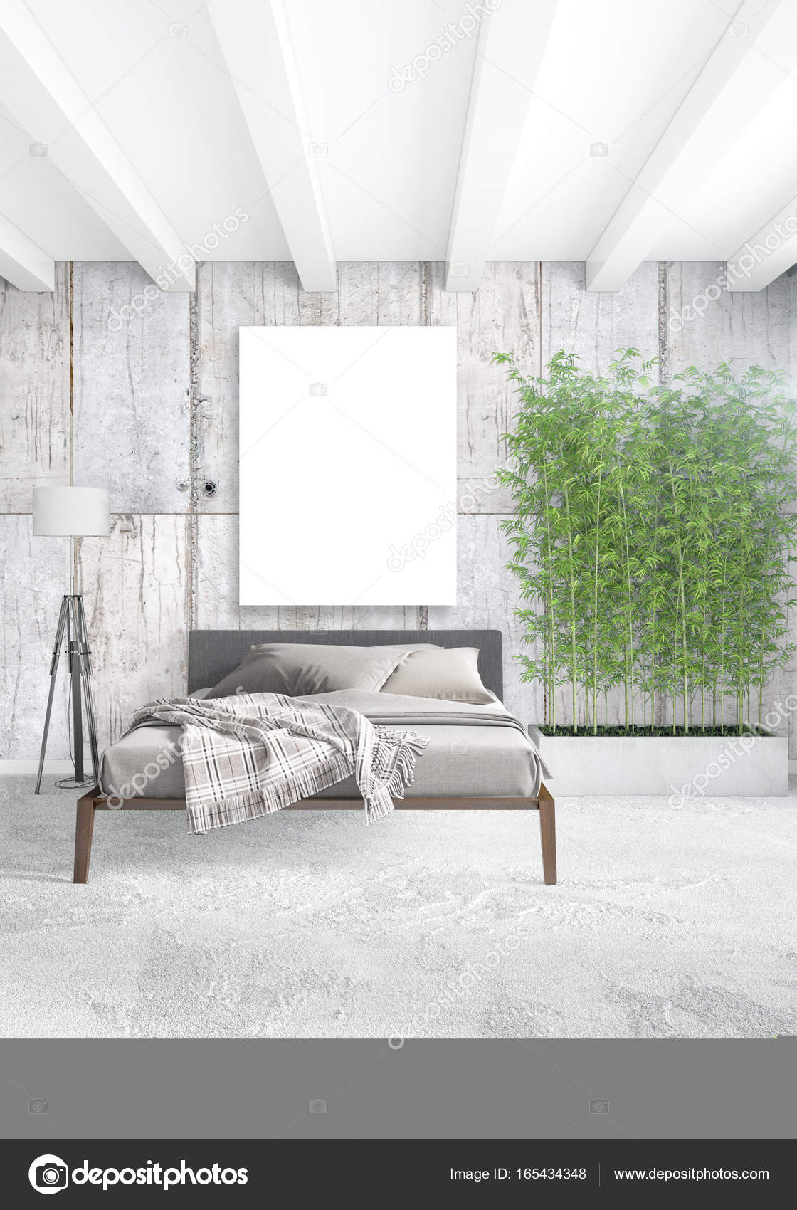 Vertikale modernen Interieur Schlafzimmer oder Wohnzimmer mit ... Vertikale modernen Interieur Schlafzimmer oder Wohnzimmer mit ...