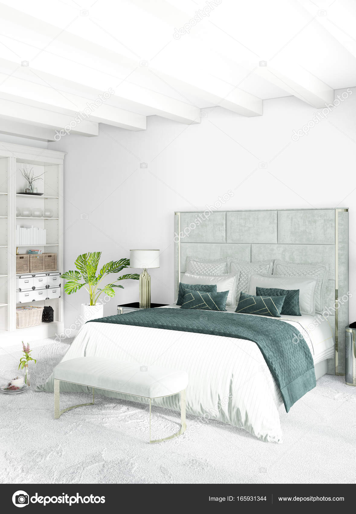 Vertical Bedroom Minimal Or Loft Style Interior Design 3d