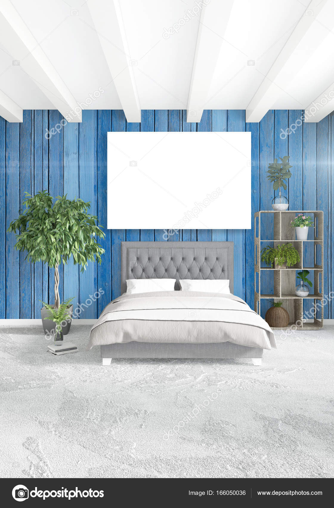 Vertical Bedroom Minimal Or Loft Style Interior Design 3d