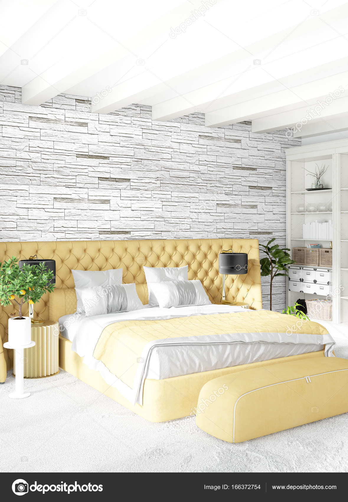 Style minimal de chambre blanche décoration murale bois et canapé ... Style minimal de chambre blanche décoration murale bois et canapé ...