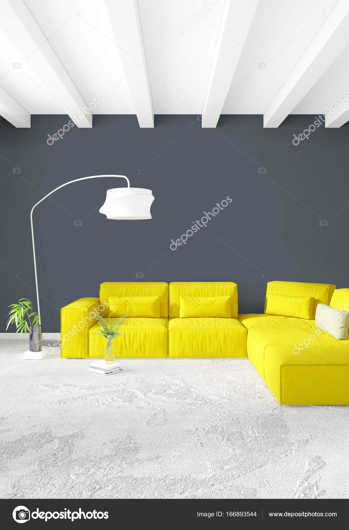 Modern hálószoba sárga kanapé luxus minimál stÃlusú belsÅ loft ... Hálószoba minimál stílus