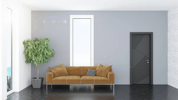 Living room interior in scandinavian style . 3D rendering — Stock Photo, Image
