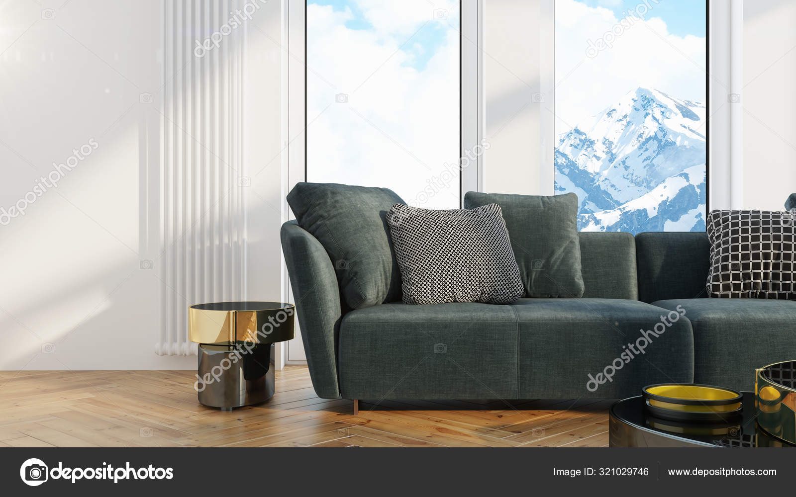 Modernes Design Wohnzimmer Interieur Mit Schoner Aussicht 3d Darstellung Stockfotografie Lizenzfreie Fotos C Elsar77 321029746 Depositphotos