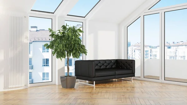 Modern design living room interior with beautiful view . 3D rendering — Stock Photo, Image