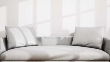 Modern tasarım oturma odası. Güzel manzarası var. 3d oluşturma