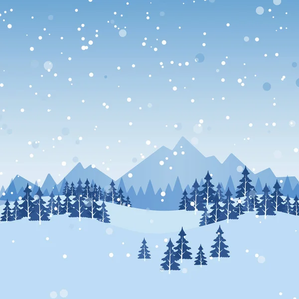 白い背景に青とグレーの2色の雪片からの新年とクリスマスカード ベクターイラスト — ストックベクタ